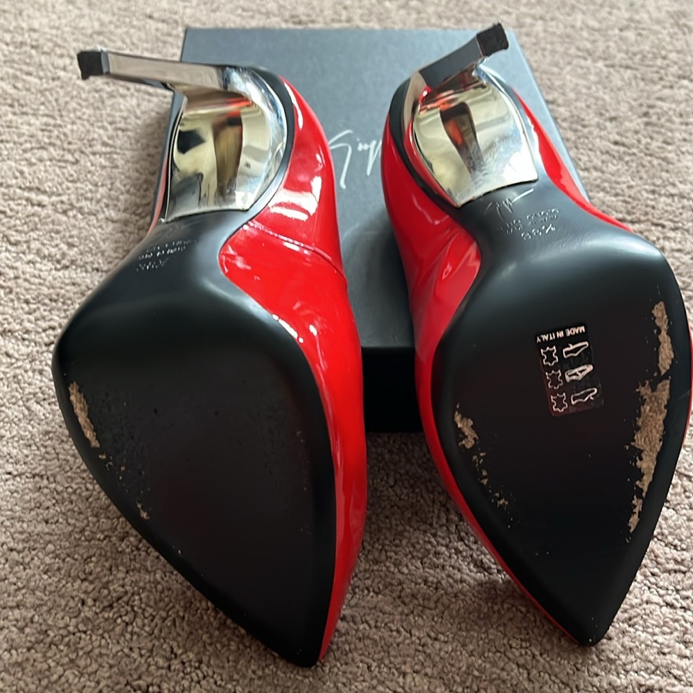 Giuseppe Zanotti Red Patent Leather Heels - Picture 5 of 8